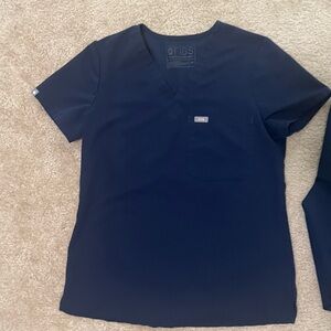 Figs Scrub Top - Navy, XS